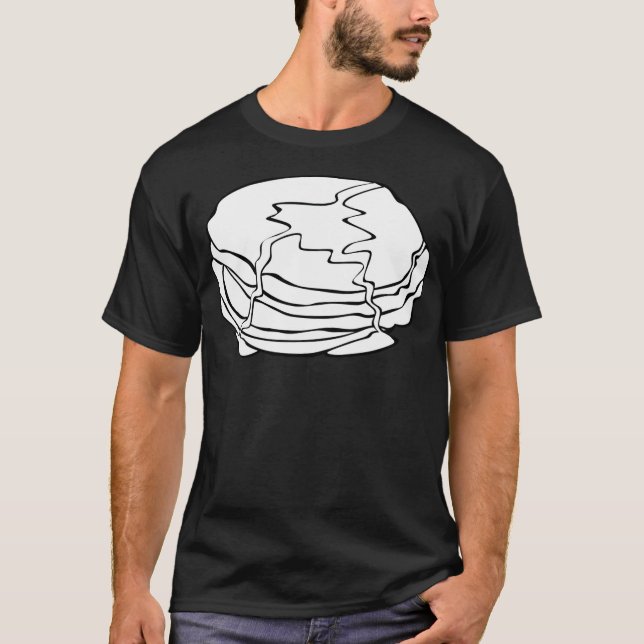 Camiseta panquecas de panquecas crepes café da manhã rosqui (Frente)