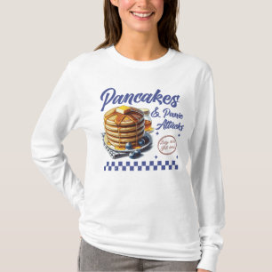 Camiseta Panquecas e ataques de pânico Humor com a Saúde Me