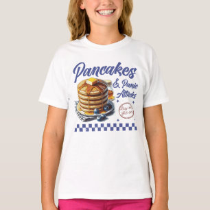 Camiseta Panquecas e Ataques de Pânico Humor Saúde Mental