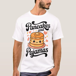 Camiseta Panquecas e Pijamas Kawaii Café da Manhã de Panque
