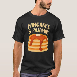 Camiseta Panquecas E Pijamas Que Dormem De Pancake Dormindo