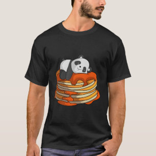 Camiseta Panquecas Panda Em Waffle Café da Manhã Flapjack H