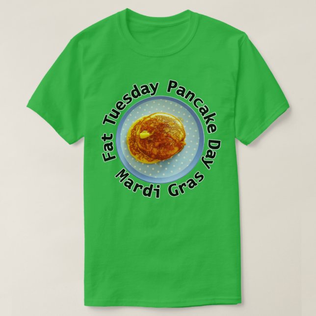 Camiseta Panquecas para o Dia de Pancake (Frente do Design)