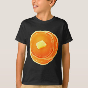 Camiseta Panquecas Pratos de Café da Manhã Grupo de Corresp