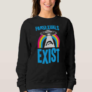 Camiseta Pansexuais Existem Ufo Alienígena Abdução Pan Prid