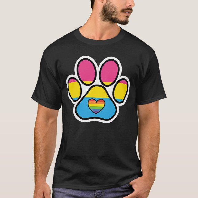 Camiseta Pansexual Canhão de Cães Imprimir Furador de Bande (Frente)