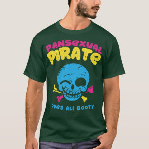 Camiseta Pansexual Pirate ama todo orgulho engraçado de lgb