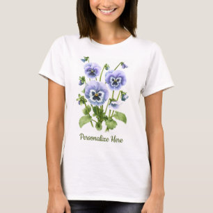 Camiseta Pansies Roxas