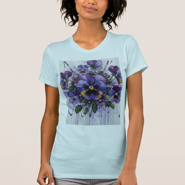 Camiseta Pansy Poem-Abstract Bloom (Frente)