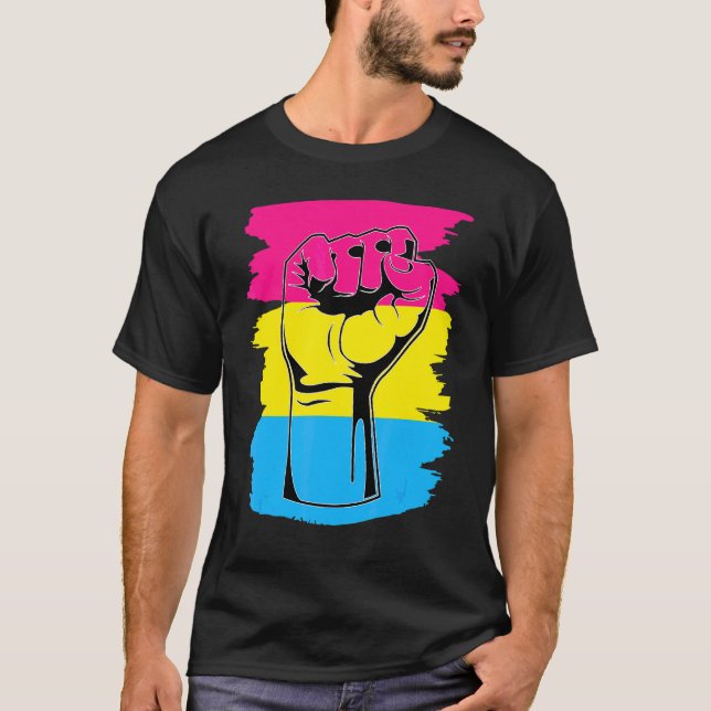 Camiseta Pântano Pansexual Orgulho Pansexualidade Bandeira  (Frente)