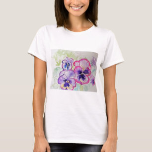 Camiseta Pântano violeta púrpura pintado com aquarela