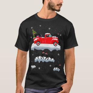 Camiseta Pantera Dirigindo Árvore de Natal Pantera Vermelha
