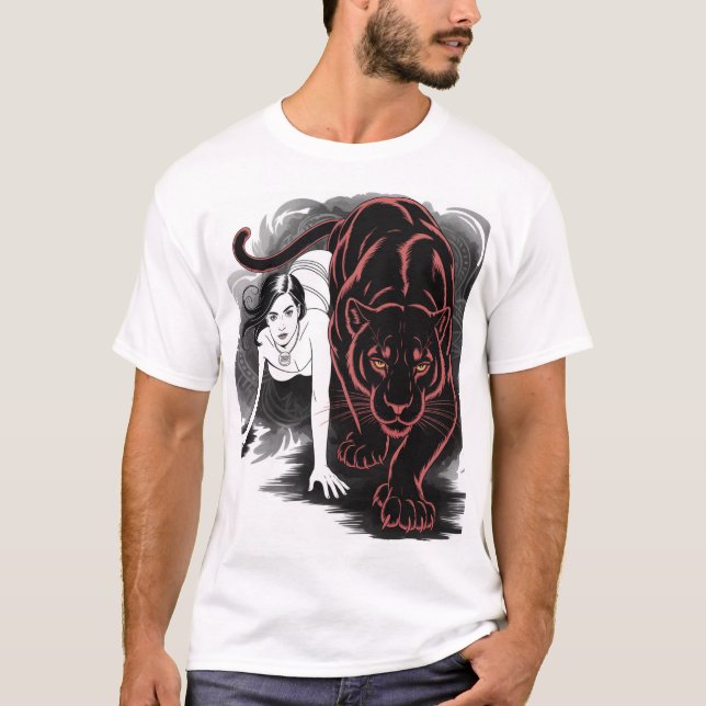 Camiseta Pantera Negra com mulheres (Frente)