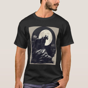 Camiseta Pantera Negra Gato Selvagem Amantes de os animais