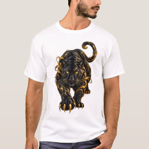 Camiseta Pantera Negra - Predador de Luxo Sombrio & Poder