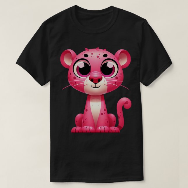 Camiseta Pantera rosa-branca (Frente do Design)