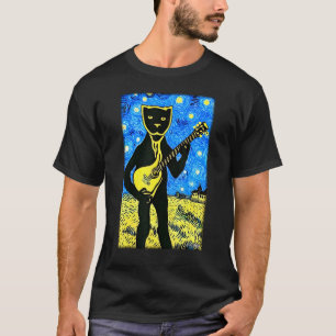 Camiseta Pantera Violão Animal Selvagem Músico Felino Preda