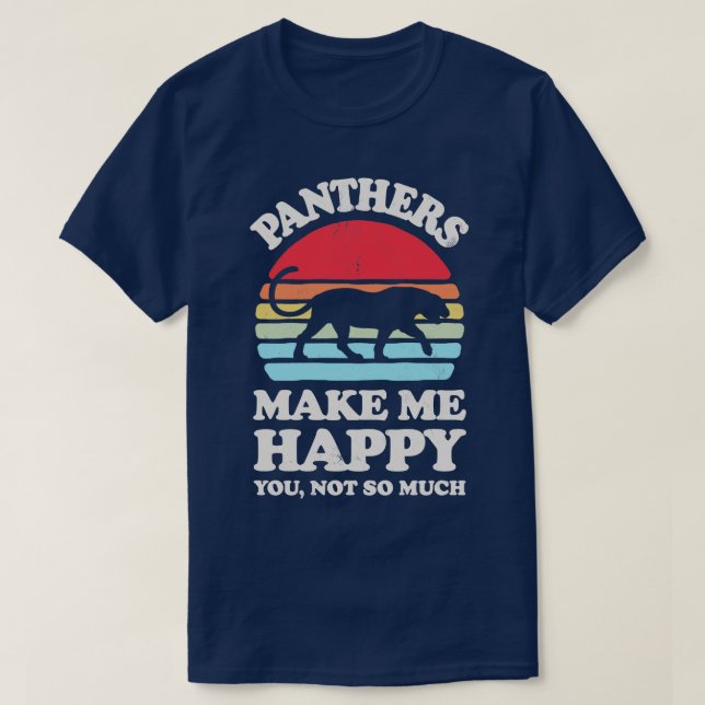 Camiseta Panteras me fazem feliz retrato sunset feminino (Frente do Design)