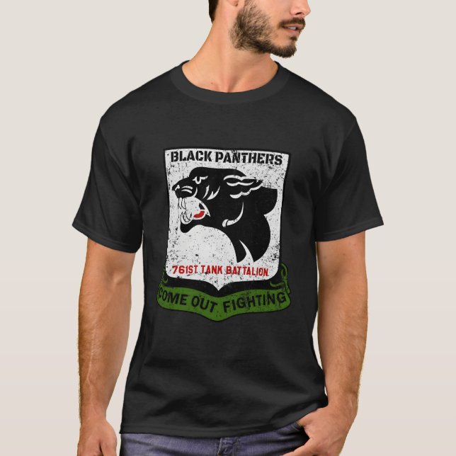Camiseta Panteras Negras 761Rua Batalhão de Tanques Ww2 (Frente)