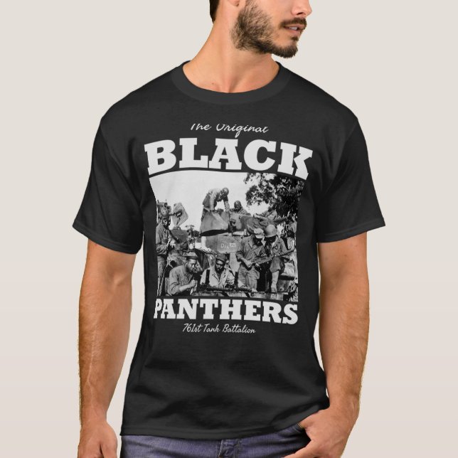 Camiseta Panteras Negras 761rua Batalhão de Tanques WW2 (Frente)