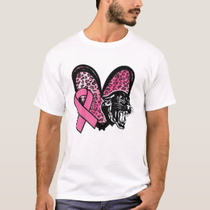 Camiseta Panteras Sensibilização do Cancer Rosa Leopardo Ou
