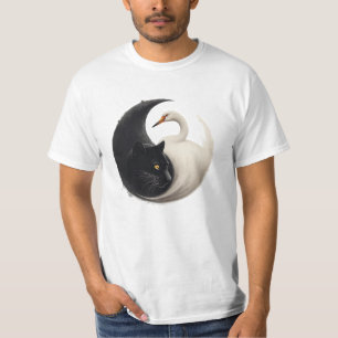 Camiseta Panther e Crane Yin Yang Ink Art