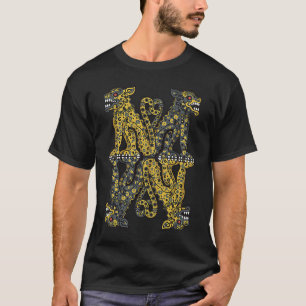 Camiseta Panther Huichol Sugar Skull Calavera Mexicana Azte