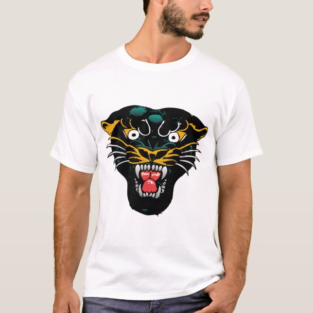 Camiseta panthere noire old school tattoo 311_M (Frente)