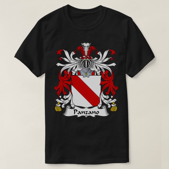 Camiseta Panzano Casaco da Guarda Familiar de Armas (Frente do Design)