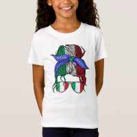 Pão bagunçado com bandeira italiana