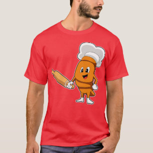 Camiseta Pão como Cozinhar com Pino de Rolagem