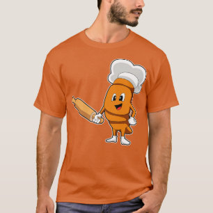 Camiseta Pão como Cozinhar com Pino de Rolagem