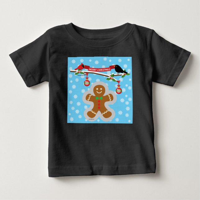 Camiseta Pão-de-açúcar, Flocos de neve e Aves (Frente)