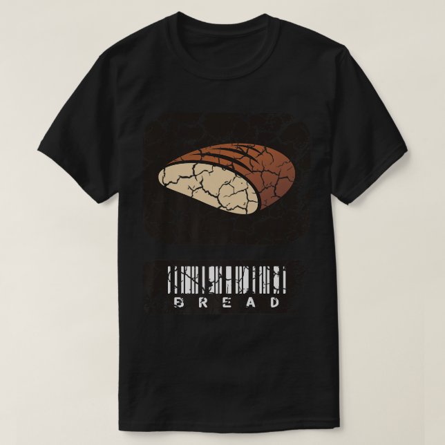 Camiseta Pão de espuma do Cozinhar do comida, em relevo (Frente do Design)