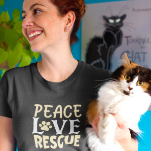 Camiseta Pão de Gato de Salvamento do Amor de Paz