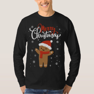 Camiseta Pão de gengibre de natal feliz | biscoito de natal
