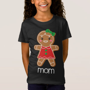 Camiseta Pão de Gengibre Mamãe Pijama de Natal para Fam