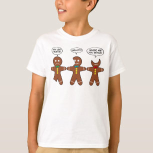 Camiseta Pão De Gengibre Minha Perna Dói Divertido