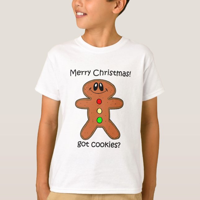 Camiseta pão de gengibre Natal (Frente)