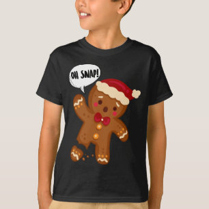 Camiseta Pão De Gengibre Oh Snap! Feliz Natal