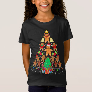 Camiseta Pão de Gingerpão Árvore de Natal Xmas Pijamas