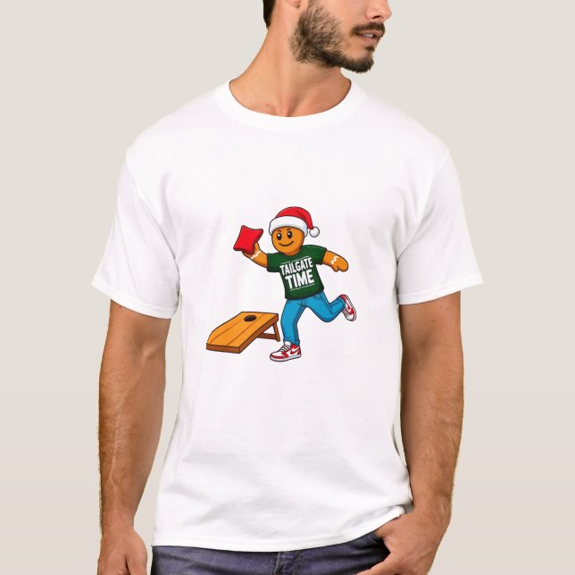 Camiseta Pão de Mel Cornhole Natal Esporte Feriado (Frente)