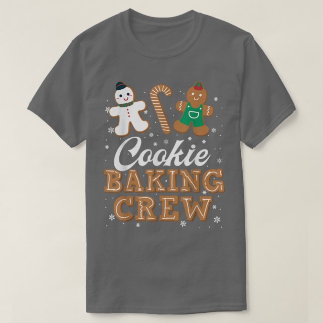 Camiseta Pão de Natal Cookie Baking Crew (Frente do Design)
