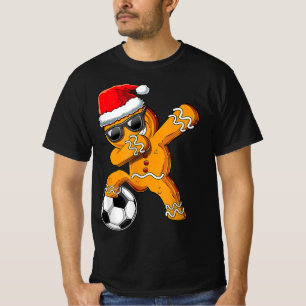 Camiseta Pão de Natal Dabbing Gingerpão Homem Dab Futebol