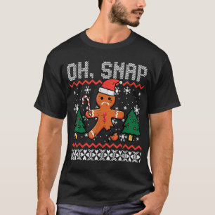 Camiseta Pão de Natal Quebrado Oh Snap Ufly Xmas