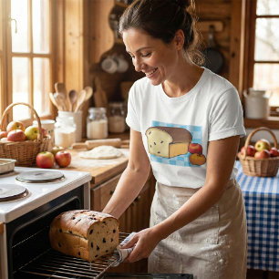 Camiseta Pão de Passas e Maçãs Vermelhas