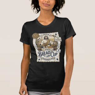 Camiseta Pão E Cálice Jesus Comunhão Fé Cristã Vint