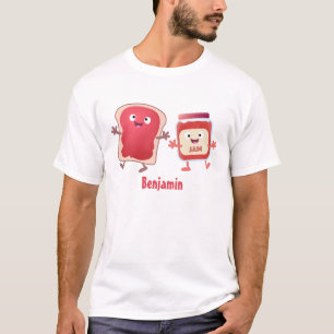 Camiseta Pão engraçado e personagens de desenho animados