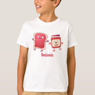 Camiseta Pão engraçado e personagens de desenho animados de