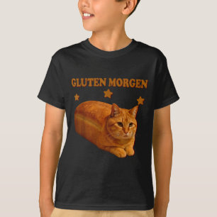 Camiseta Pão Engraçado Meme do Gato Glúten Manhã Humor Gráf